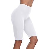 VOGUEMAX Women's Short Leggings Stretchy Slip Shorts Mid Thigh Lightweight Pants