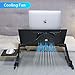 Laptop Stand for Bed, Wizgree Foldable Lap Desk with Fan, Foldable Standing Desk, Height Adjustable Cozy Laptop Table, Portable Bed Desk, Bed Tray for Couch and Sofathumb 3