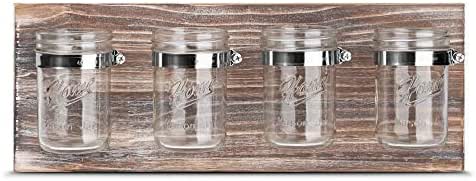 Amazon Com Bathroom Decor Mason Jar Farmhouse Decor Bathroom Organizer Farmhouse Kitchen Gift Ideal For Hanging On Wall Kitchen Storage Light Coffee Home Improvement