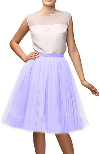 Wedding Planning Women's A Line Short Knee Length Tutu Tulle Prom Party Skirt