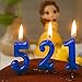 NEWCANDLE Blue Birthday Candles 1 Candle 1st One Year Cake Bady Roman Numberal Cool Number Candle No 10 11 12 13 14 15 16 17 18 19