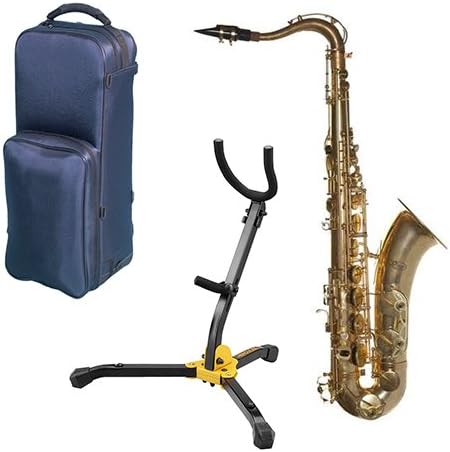 Virtuoso Series Professional Tenor Saxophone Deluxe Unlacquered w/Hercules Sax Stand with Bag