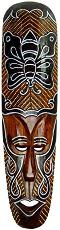 NareeGreen African Mask Wall Hanging Decor Butterfly and Protection Mask, LARGE 20"