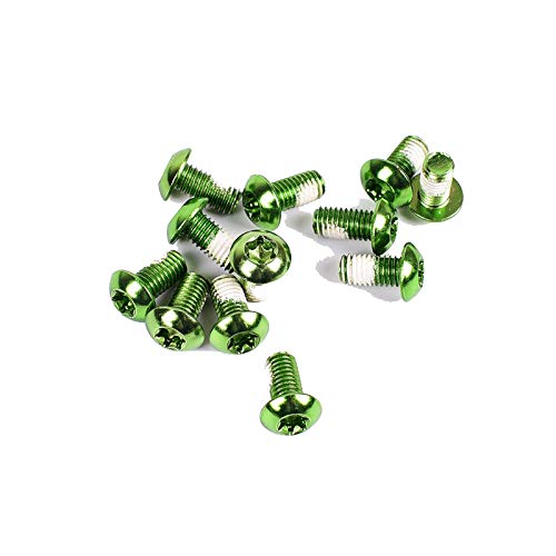 AM Mountain Bike Disc Brake Rotor Bolts MTB Bicycle M5x10MM Brake Rotor Srews 12Pcs/Lot (Green)
