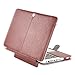 MOSISO Compatible with MacBook Pro 13 inch Case with CD-ROM (Model: A1278, Old Version Early 2012/2011/2010/2009/2008 Release), Premium PU Leather Book Folio Protective Stand Cover Sleeve, Brown