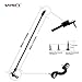 SAMS FISHING SAMSFX Kayak Poly Rod Tamer Straps Holder Rod Saver Deck Mount Connector for Bass Boat & Marine Fishing (Black-1pc)