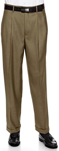 GIOVANNI UOMO Mens Pleate Front Traditional Fit Dress Pant
