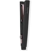 L'ANGE HAIR Le Titane Titanium Flat Iron | Hair Straightener with Curved Edges for Versatile Styling | Dual Voltage Flat Iron