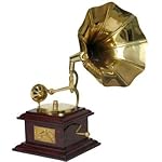Craftgasmic Gramophone Wooden Brass Decorative Phonograph Does Not Play Record