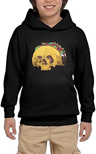 Hauig Taco Wicked Gainz Skull Pullover Youth Teenagers With Kanga Pocket Hoodie For Girls &amp; Boys S