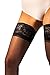 sofsy Sheer Lace Thigh High Stockings for Women Sexy [Made in Italy] Womens Lingerie Black Stockings Thigh Highs 20D - M/L