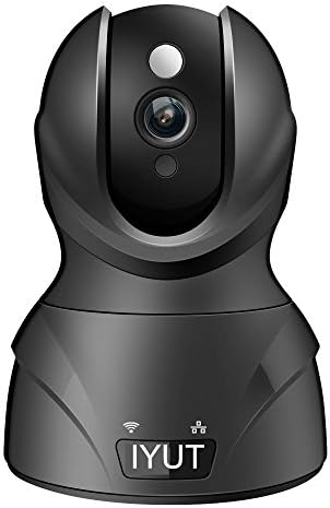 IYUT WiFi IP Camera 720P Wireless Security Baby Monitor, Pet Camera Audio Talkback Pan Tilt Night Vision Motion Detection, HD P2P Webcam for Indoor Home Office Smart Phone APP PC (Black)