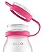 Ello Elsie Glass Water Bottle with Silicone Stopper | 22 oz | Pink