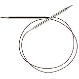 ChiaoGoo Red Lace Circular 40-inch (102cm) Stainless Steel Knitting Needle; Size US 11 (8mm) 7040-11