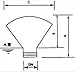 Agile-shop Fan Shaped Fountain Nozzle Sprinkler Spray Head for Pond 1/2