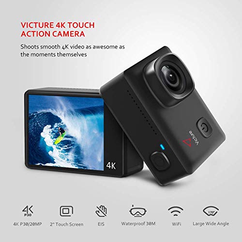 Victure AC900 4K Action Camera 20MP WiFi Touch Screen Camcorder EIS Waterproof 100FT(30M) Underwater - //coolthings.us