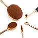 Oval Makeup brushes,Vander 5 Pcs Fashionable Professional Super Soft Toothbrush Makeup Brush Set Foundation Brushes Contour Powder Blush Concealer Eyeliner Cosmetics Tool (Rose Golden-5PCS)