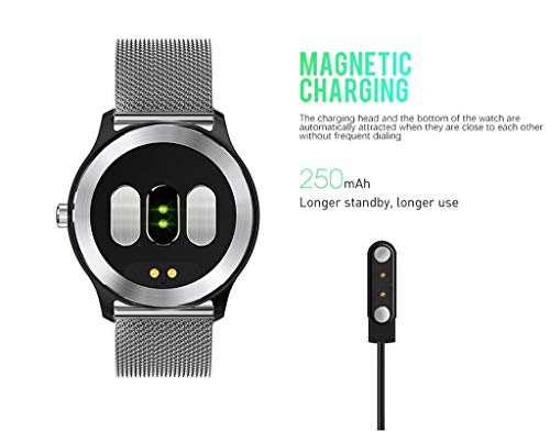 Lisin Smart Watch, N58 1.22Inch ECG Display Blood Pressure Heart Rate Monitor 3D UI Tracker Smart Watch (Silver) - Thumbnail 7
