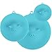 ME.FAN Silicone Cooking Pig Food Storage Suction Lids - Silicone Bowl Covers 3 Set Blue