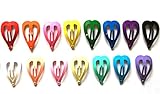 30 Pcs Cute Love Heart Hair Snap Clip for Toddler Baby 30mm (Mix Bright and Pastel Color)