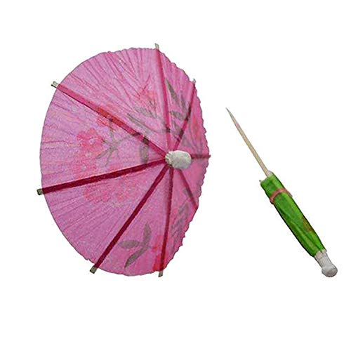 Sungpunet 50 Mischpapier Cocktailschirmchen-Party-Tropische Getränke, Obst Etiketten, Weinetiketten - Cocktail Zubehör… – Bild 3