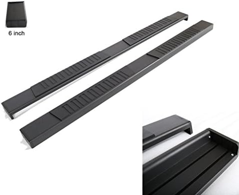 EZ AUTO 6" Black OE Style Heavy Duty Running Boards For 07-17 Chevy Silverado/ GMC Sierra 1500/2500/3500 Crew Cab Side Step Rails Nerf Bars (Excl. Diesel Models W/ Def Tank)