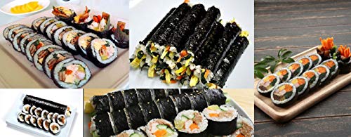 100 Full Sheets / 260g ( 9.17 oz ) Premium Restaurant Quality / Yaki Sushi Nori Roasted Seaweed Rolls 'n Wraps Laver, Resealable Bag - Full Sheet - ( 100 Sheets ) - Very Fresh