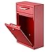 AdirOffice Wall Mount Mailbox - Mailbox with Lock and Keys- Durable Wall Mounted Locking Mailbox and Cash Drop Box for House, Apartments and Bussiness After Hours Deposits