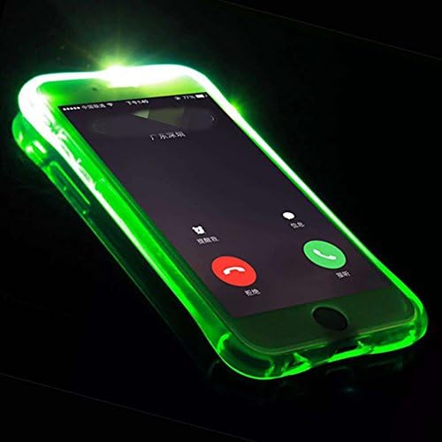Green Case for iPhone 7, Glowing Case Ultra Slim Light Weight Cover Soft TPU Protective Cover for iPhone7 (Green-case for iphone7)
