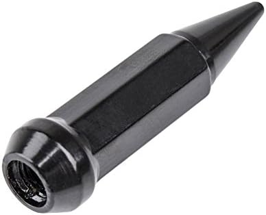 MotoSport Alloys Spike Tapered Lug Nut 12mm x 1.50mm Thread Pitch Black - Fits: Can-Am Maverick X3 Max Turbo 2018
