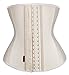 DILANNI Womens 3 Hooks Breathable Workout Waist Trainer Corset Waist Cincher Apricot L