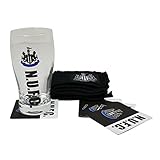Newcastle United FC Official Wordmark Mini Football/Soccer Bar Set (One Size) (Clear/White/Black)
