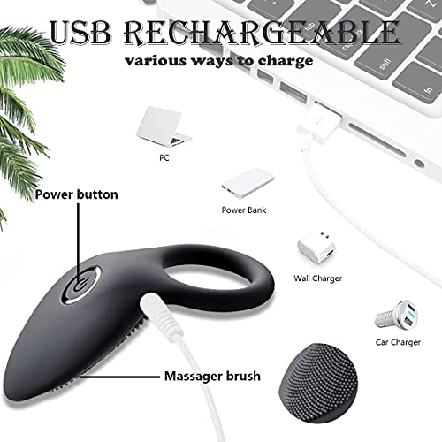 sex toy for free Dual Action Vibrating Cock Ring with Rose Clitoral Stimulator for Inte –  Amovibe main image 0