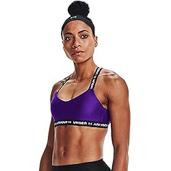 Under Armour Women's Crossback Low Bra, Purple Zest
