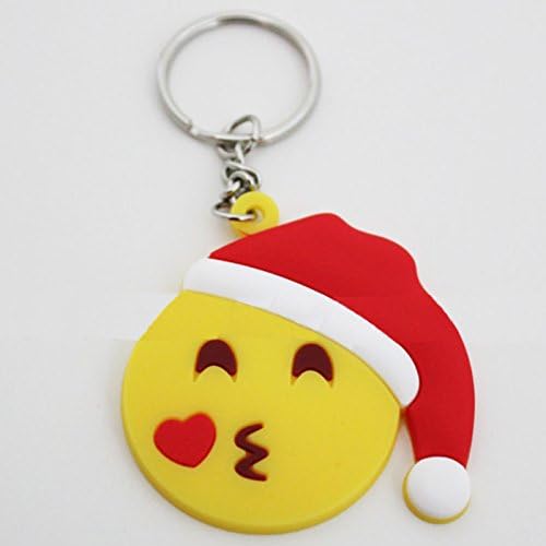 Emoji Keychain | Christmas Holiday Gift | Cute Party Favor (Red Kiss)