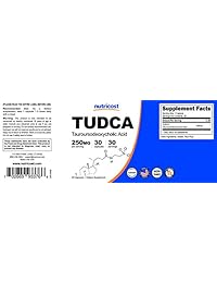Nutricost Tudca 250 mg, 30 cápsulas (ácido tauroursodeoxicólico), 1 botella, 1
