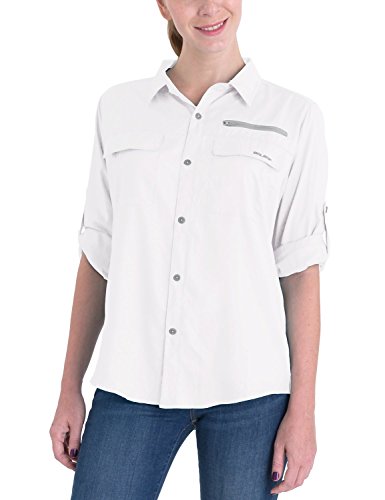 BALEAF Women's Lightweight Quick Dry UPF 50+ Long Sleeve Shirt White M