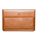 LENTION Split Leather Sleeve Case for MacBook Air 13 (2009-2017), MacBook Pro (Retina, 13-inch, Late 2012 to Early 2015), More 13-inch Laptop & Notebook, Magnetic Snaps & Soft Touch (Brown)