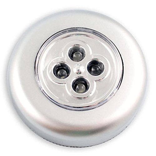 Vacally LED light，4 LED Touch Control Night Light Under Cabinet Closet Push Stick On Lamp Home Kitchen Bedroom