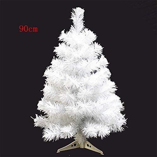 3ft (90cm) Christmas Tree Artificial Xmas Pine Trees with PVC Leg Stand Base Home Office Holiday Decoration (White)