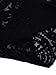 Choies Women Cotton Blend Crochet Lace Plain Long Sleeve Round Neck Loose Bla... Black