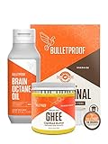 Bulletproof Original Coffee & Brain Octane MCT Oil Bundle - Perfect for Keto and Paleo Diet, 100% Non-GMO Gourmet Organic Beans, Responsibly Sourced Premium C8 Oil (Pods Kit + Ghee)