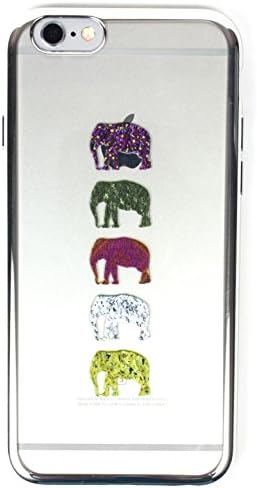 IPhone 6/6s Case, YogaCase MetalEdge Silicone Back Protective Cover (Elephants Silver)