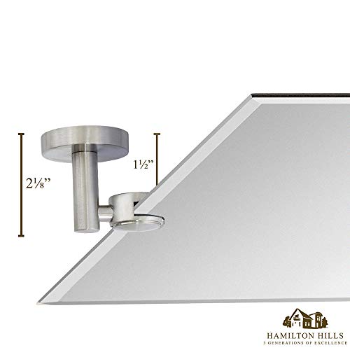 Hamilton Hills Large Tilting Pivot Rectangle Mirror with Brushed Chrome