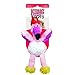 KONG - Wild Knots Flamingo - Internal Knotted Ropes and Minimal Stuffing for Less Mess - For Small/Medium Dogs