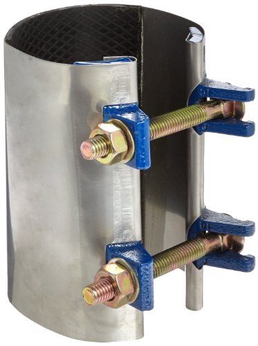 Smith-Blair Stainless Steel Repair Clamp, Redi-Clamp, Carbon Steel Bolt, 2 Bolts, 6" Length, 4" Pipe Size