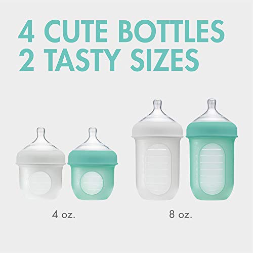 Boon NURSH Silicone Bottles and Grass Bundle Bottles & Cleaning