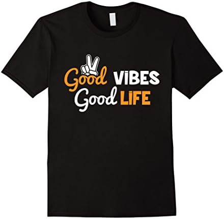 Mens Good Vibes Good Life Tshirt Small Black