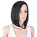 Netgo Black Bob Wig Short straight Heat Resistant Synthetic Black Hair Wig for Black Women