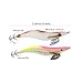 Professional Squid Bait,11pcs kit Fishing Lure Plastic Hard Squid Jigs Luminous Tail Saltwater Tackle Hook with 3.5 Plumbum (LOT OFFER(2))